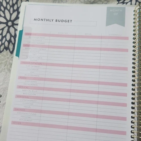 Recollections Budget Spiral Planner Undated New Unused - Picture 7 of 13